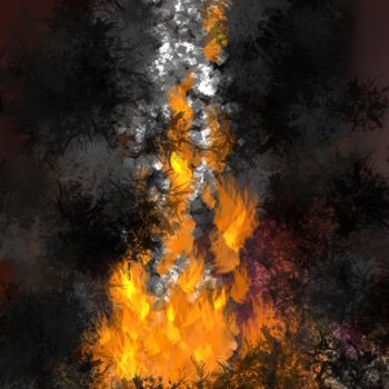 「In fire」というタイトルのデジタルアーツ Natas Damによって, オリジナルのアートワーク, その他