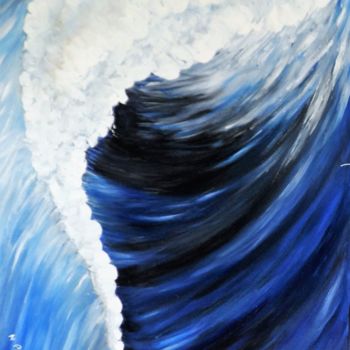 Painting titled "tornade" by Nadine Warnet-Ponsart, Original Artwork, Oil