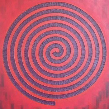 Pittura intitolato "Spiral" da Naagaraj, Opera d'arte originale