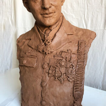 Sculpture intitulée "CLOSTERMANN" par Nacera Kaïnou, Œuvre d'art originale, Terre cuite