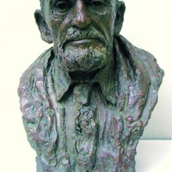 Skulptur mit dem Titel "Théodore MONOD" von Nacera Kaïnou, Original-Kunstwerk, Bronze