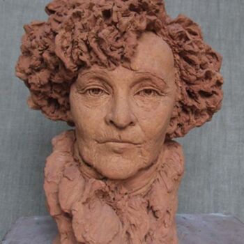 Sculpture titled "COLETTE" by Nacera Kaïnou, Original Artwork, Terra cotta