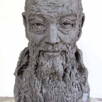 Sculpture titled "CONFUCIUS" by Nacera Kaïnou, Original Artwork