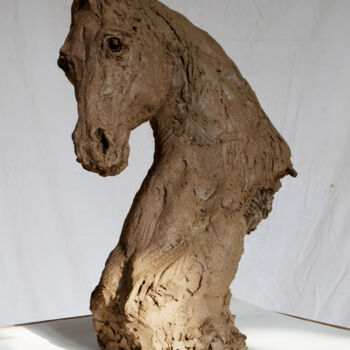 Sculpture titled "Gavroche" by Nacera Kaïnou, Original Artwork, Terra cotta