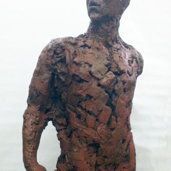 Sculpture intitulée "Adam 2.0 variante 1" par Nacera Kaïnou, Œuvre d'art originale, Plâtre