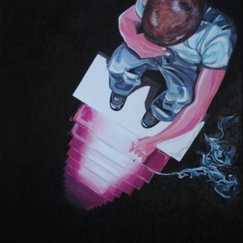 Painting titled "Reflexion para cont…" by Nacho Estrada, Original Artwork