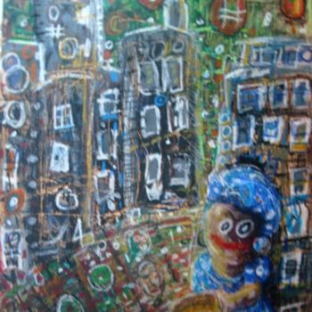 Painting titled "Calle" by Nacho Martínez, Original Artwork, Other
