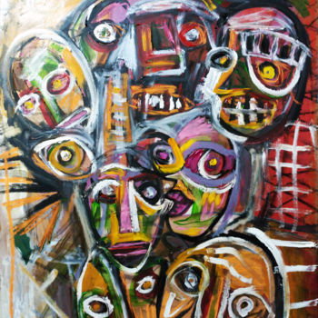 Pintura intitulada "Frustración y demás…" por Nacho Martínez, Obras de arte originais