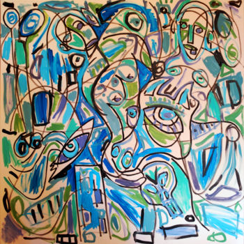 Malarstwo zatytułowany „Blue” autorstwa Nacho Martínez, Oryginalna praca