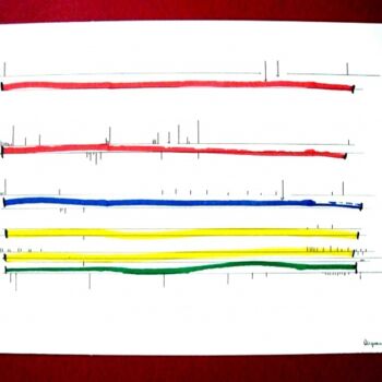 Peinture intitulée "diagramm" par Nachsued, Œuvre d'art originale