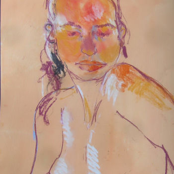 Drawing titled "L'allure fière de l…" by Nadine Nacinovic, Original Artwork, Pastel