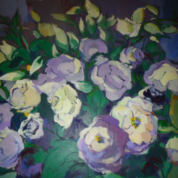 Картина под названием "Le grand bouquet de…" - Nadine Nacinovic, Подлинное произведение искусства, Акрил