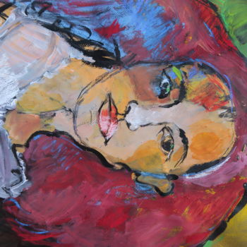 Pintura intitulada "Nadia mon amie" por Nadine Nacinovic, Obras de arte originais, Acrílico