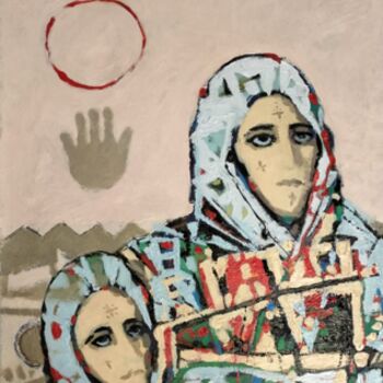 Peinture intitulée "Les disparus" par Nacir Imache, Œuvre d'art originale, Acrylique