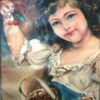 Painting titled "reproduction/romant…" by Belmessaoud Nacir, Original Artwork, Oil
