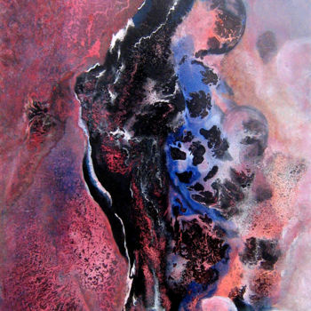 Malerei mit dem Titel "Eruption" von Nacka, Original-Kunstwerk, Acryl