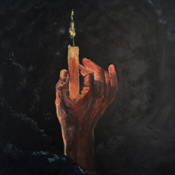 Peinture intitulée "Dans les obscurités" par Nada Laktaoui, Œuvre d'art originale, Acrylique