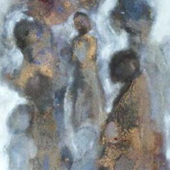 Peinture intitulée "Les étrangers" par Nadée, Œuvre d'art originale
