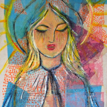 Painting titled "Marie aimer Mariann…" by Nadège Gardian, Original Artwork, Acrylic