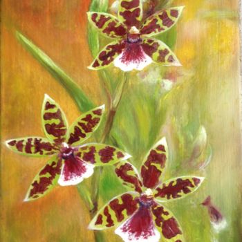 Pintura intitulada "zygopetalum1.jpg" por Nadège Quentin, Obras de arte originais