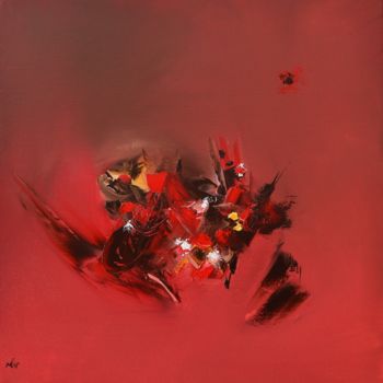 Painting titled "combative" by Nadège Aelewaters, Original Artwork, Oil