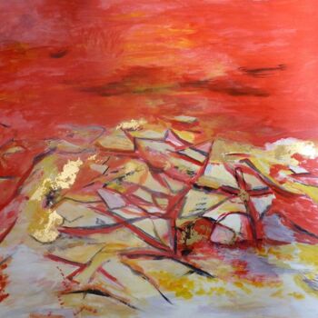 제목이 "Trop sec"인 미술작품 Nadette Tournier로, 원작, 아크릴 나무 들것 프레임에 장착됨