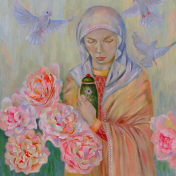 Malerei mit dem Titel "Mary Magdalene and…" von Nadezda Krivohizina, Original-Kunstwerk, Öl