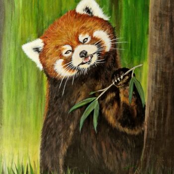 Pintura titulada "Красная панда" por Nadezhda Nikonenko, Obra de arte original, Acrílico