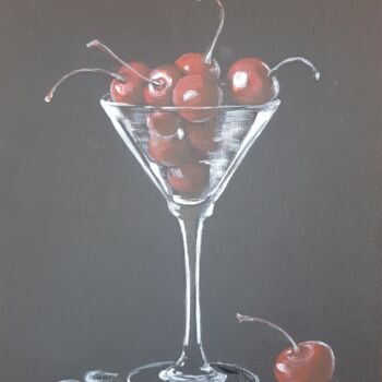 Painting titled "Cherry" by Nadezhda Brinke, Original Artwork, Acrylic
