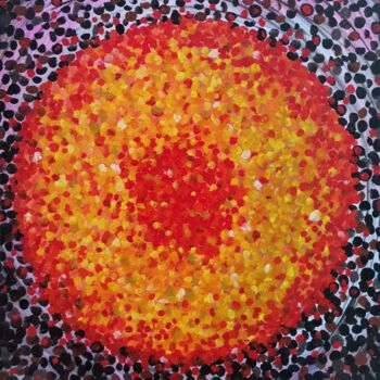 Картина под названием "Molecular quantum s…" - Nadezhda Nikulina, Подлинное произведение искусства, Акрил Установлен на Дере…