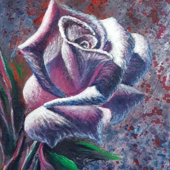 Картина под названием "Роза." - Надежда Потехина, Подлинное произведение искусства, Акрил