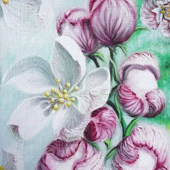 Peinture intitulée "Spring flowers" par Nadezhda Potekhina, Œuvre d'art originale, Huile