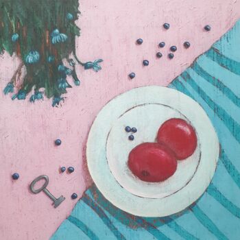 Schilderij getiteld "Summer still life" door Nadezhda Shamkova, Origineel Kunstwerk, Acryl
