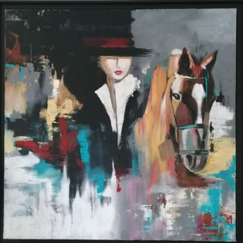 Painting titled "cavaliere" by Nadia Barsky, Original Artwork, Acrylic