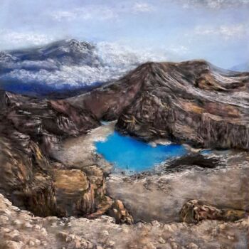 Pittura intitolato "Gorely volcano. Kam…" da Nadia Bedei, Opera d'arte originale, Pastello