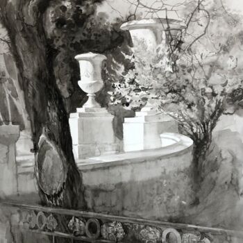 绘画 标题为“Весна в Севастополе” 由Nadia Boldina, 原创艺术品, 墨