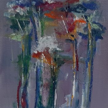 Pintura titulada "In the Wood - Trees…" por Nadia Larosa, Obra de arte original, Acrílico