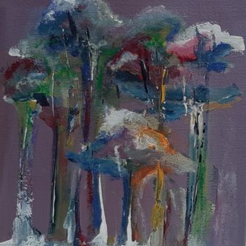 Painting titled "In the Wood 2 - Tre…" by Nadia Larosa, Original Artwork, Acrylic