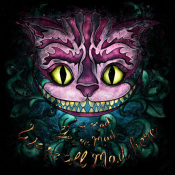 Цифровое искусство под названием "Cheshire Cat" - Nadia Chevrel, Подлинное произведение искусства, Цифровая живопись