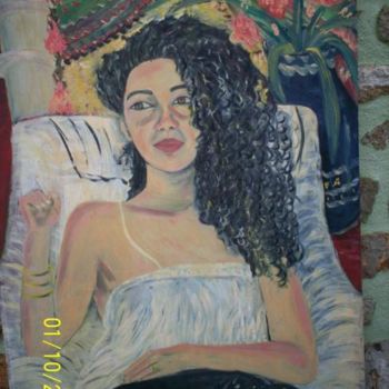 Painting titled "PORTRAIT" by Nadia De Lima, Original Artwork