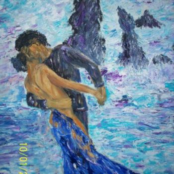 Painting titled "La valse à Port Cot…" by Nadia De Lima, Original Artwork, Oil