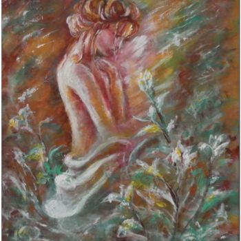 Pittura intitolato "Fiore tra i gigli" da Nadia Younes, Opera d'arte originale, Acrilico