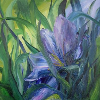 Painting titled "iris" by Nadide Gurcuoglu, Original Artwork