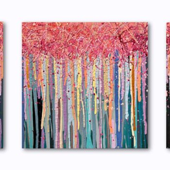 Картина под названием "Spring bright meeti…" - Nadiia Antoniuk, Подлинное произведение искусства, Акрил Установлен на Деревя…
