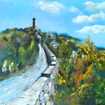 Painting titled "The Monastery in Ly…" by Nadiia Govor, Original Artwork, Oil