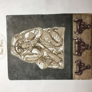 Printmaking titled "Ex libris "Scythian…" by Nadin Kirnasovskaya, Original Artwork, Etching