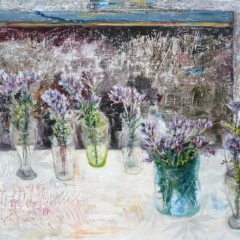 Pittura intitolato "Everlasting Flowers" da Nadina Pascariu, Opera d'arte originale, Olio