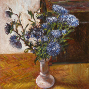 Pittura intitolato "Vase with Flowers o…" da Nadina Pascariu, Opera d'arte originale, Olio