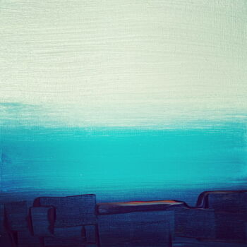 Peinture intitulée "RELAX IN BLUE" par Nadine Fayad Comair, Œuvre d'art originale, Acrylique