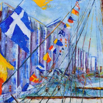 Painting titled "armada senalia" by Nadine Flicourt (nafli), Original Artwork